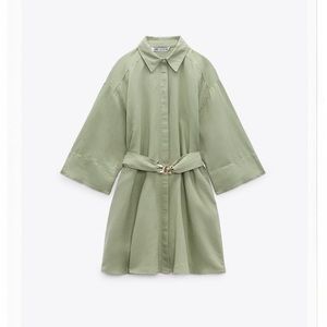 Zara Linen Blend Shirtdress